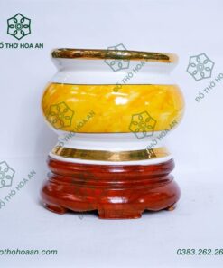 Bát Hương Sứ Vân Đá Vàng