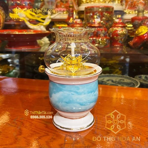 Đèn Dầu Vân Đá Xanh