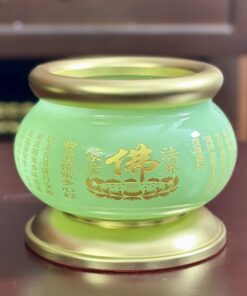 Bát Hương Lưu Ly Xanh Bọc Đồng