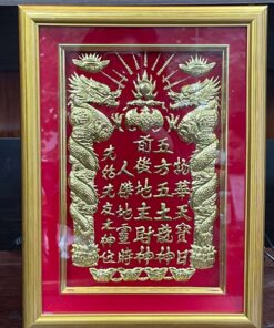 Bài Vị Thần Tài Dát Vàng Nền Đỏ