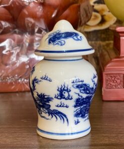 Chóe Thờ Sứ Rồng Men Lam