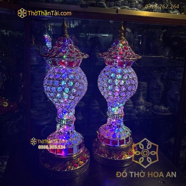Đèn Thờ Chóp Thân Pha Lê