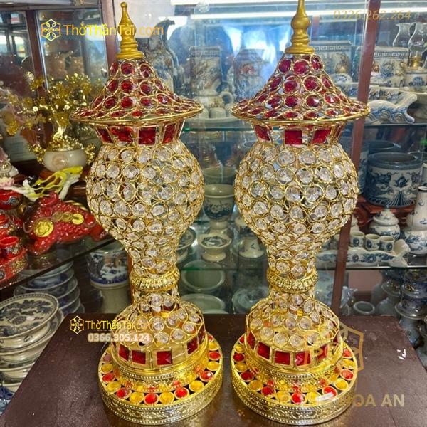 Đèn Thờ Chóp Thân Pha Lê