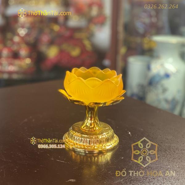 Chân Nến Thờ Hoa Sen Lưu Ly