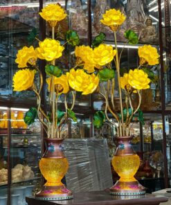 Đèn Thờ Hoa Sen 7 Bông Lưu Ly Thiên Đăng