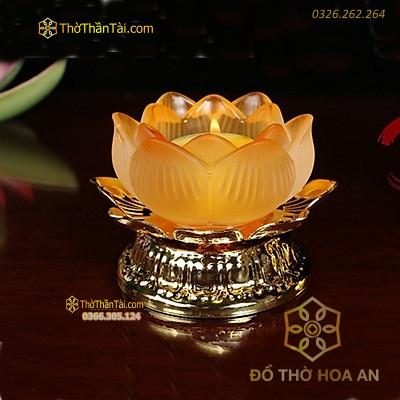 Chân Nến Thờ Hoa Sen Lưu Ly