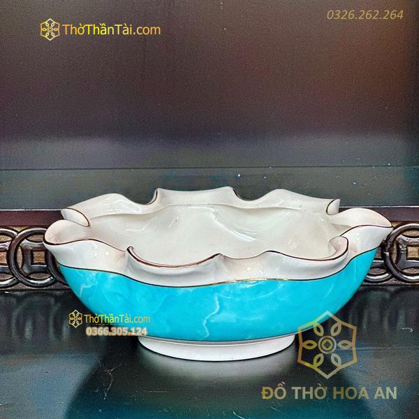 Bát Thả Hoa Sứ Vân Đá Xanh