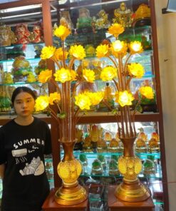 Đèn Thờ Hoa Sen 13 Bông Lưu Ly Thân Sứ