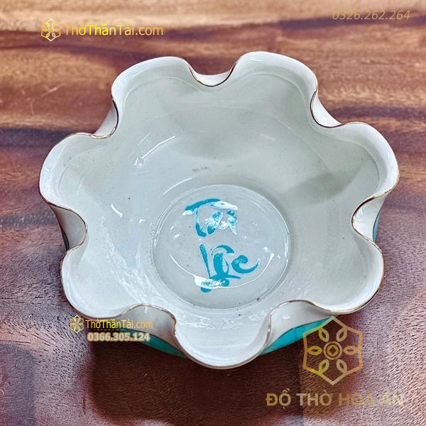 Bát Thả Hoa Sứ Vân Đá Xanh