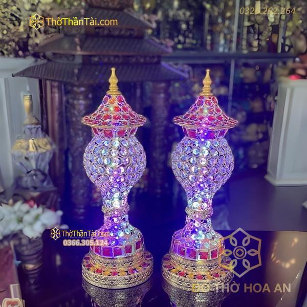 Đèn Thờ Chóp Thân Pha Lê
