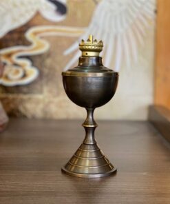 Đèn Dầu Bằng Đồng Chân Cao