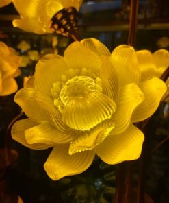 Đèn Thờ Hoa Sen 5 Bông Lưu Ly Thân Ngọc