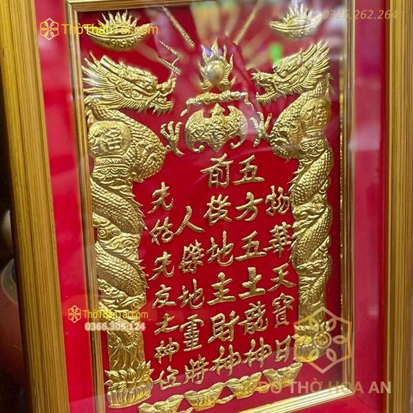 Bài Vị Thần Tài Dát Vàng Nền Đỏ