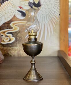 Đèn Dầu Bằng Đồng Chân Cao