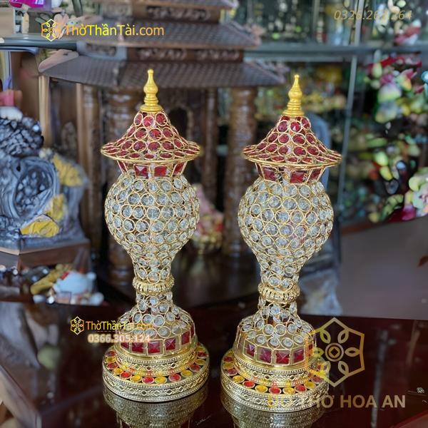 Đèn Thờ Chóp Thân Pha Lê