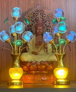 Đèn Thờ 5 Bông Cầu Hoa Sen