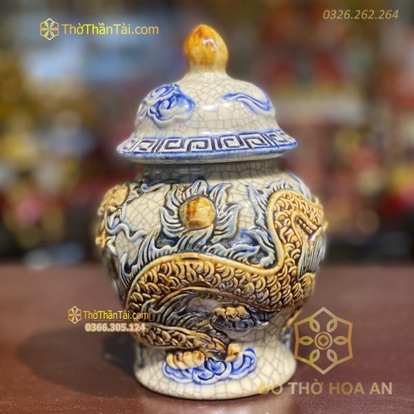 Chóe Thờ Men Rạn Đắp Nổi