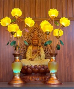 Đèn Thờ Hoa Sen Lưu Ly Thân Ngọc A23