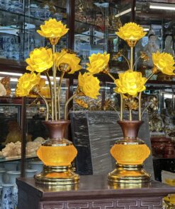 Đèn Thờ Hoa Sen 5 Bông Lưu Ly Trường Quang