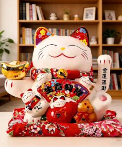Mèo Thần Tài May Mắn Đĩnh Vàng