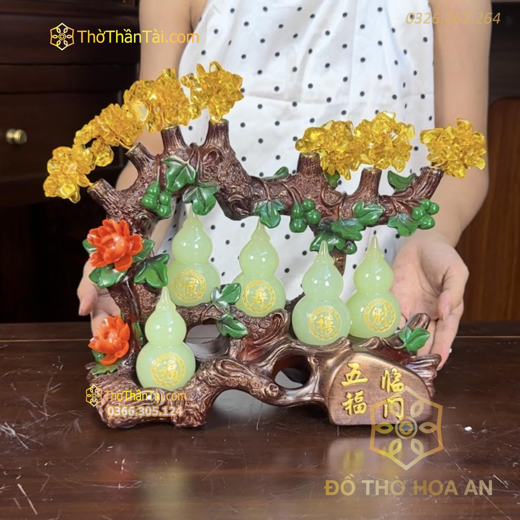 Ngũ Hồ Lô Bột Đá Ngọc Phong Thủy