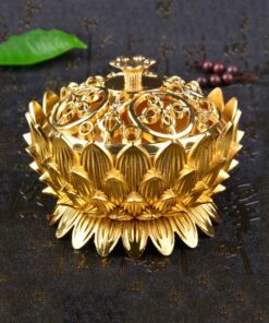 Đốt Trầm Hoa Sen Vàng