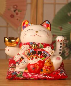Mèo Thần Tài May Mắn Đĩnh Vàng