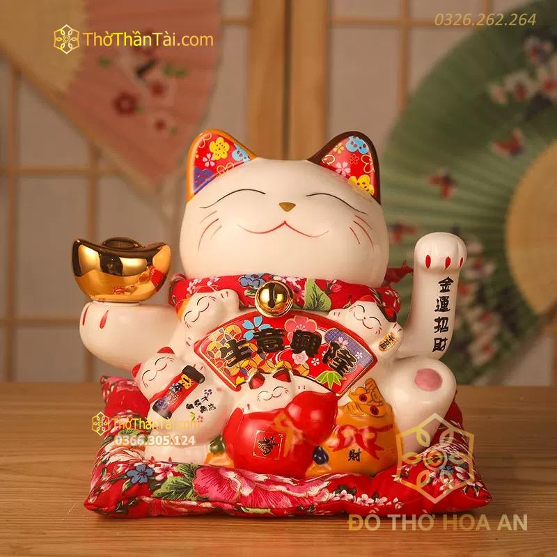 Mèo Thần Tài May Mắn Đĩnh Vàng