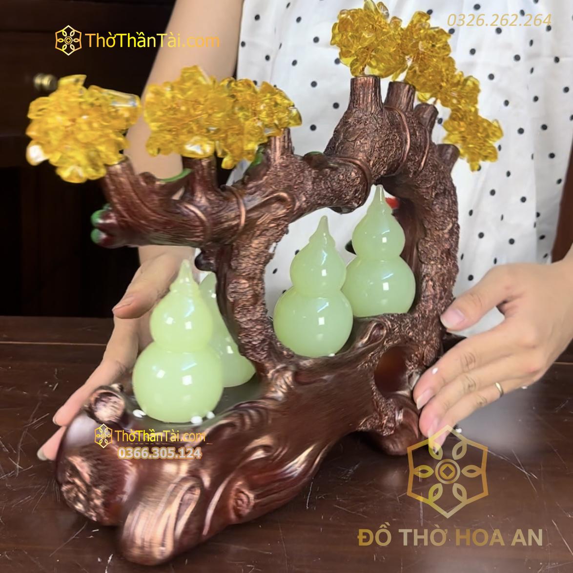 Ngũ Hồ Lô Bột Đá Ngọc Phong Thủy