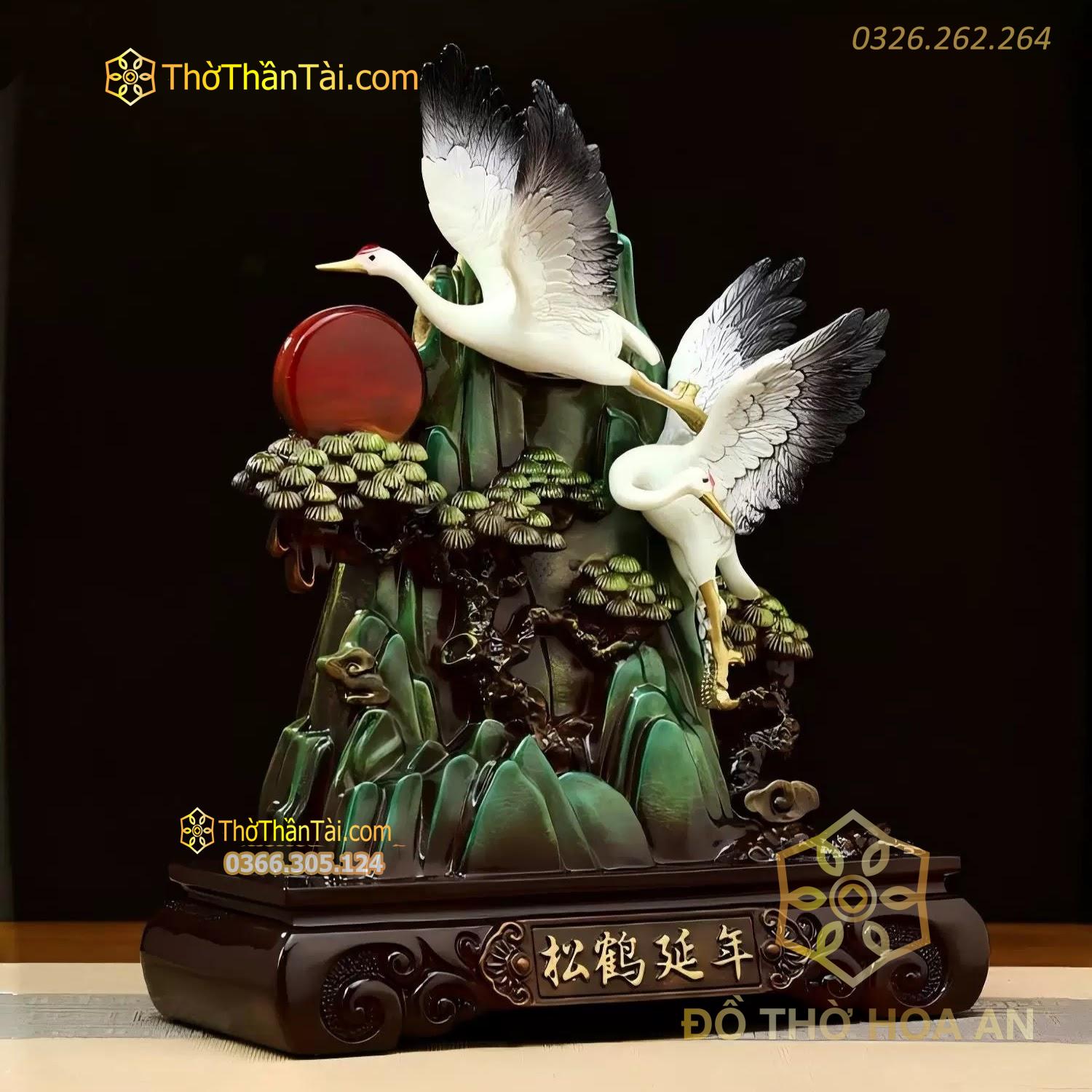 Tượng Phong Thủy Tùng Hạc Diên Niên