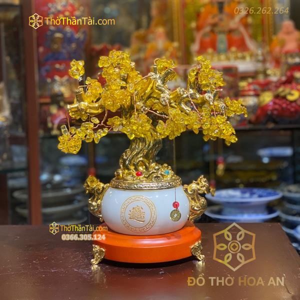 Cây Đá Thạch Anh Vàng Chiêu Tài