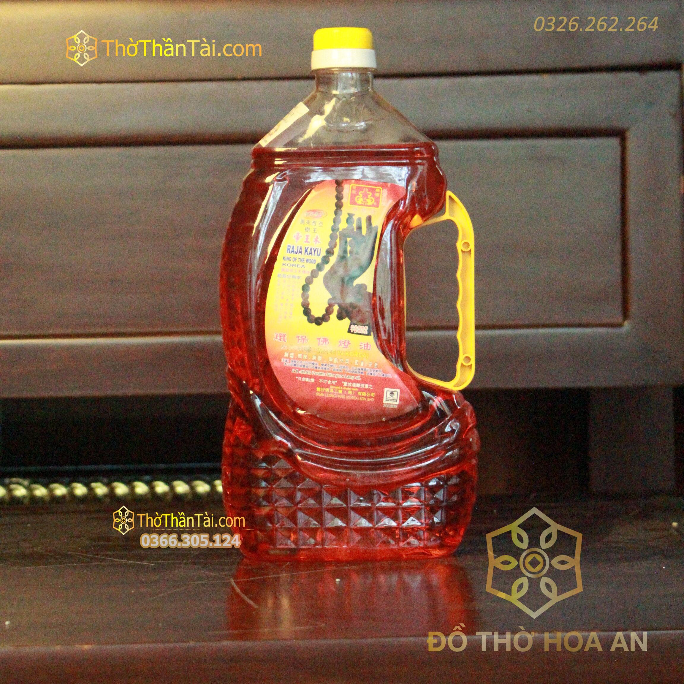 Dầu Thắp Đèn Lưu Ly Bàn Tay Phật - 1kg/chai