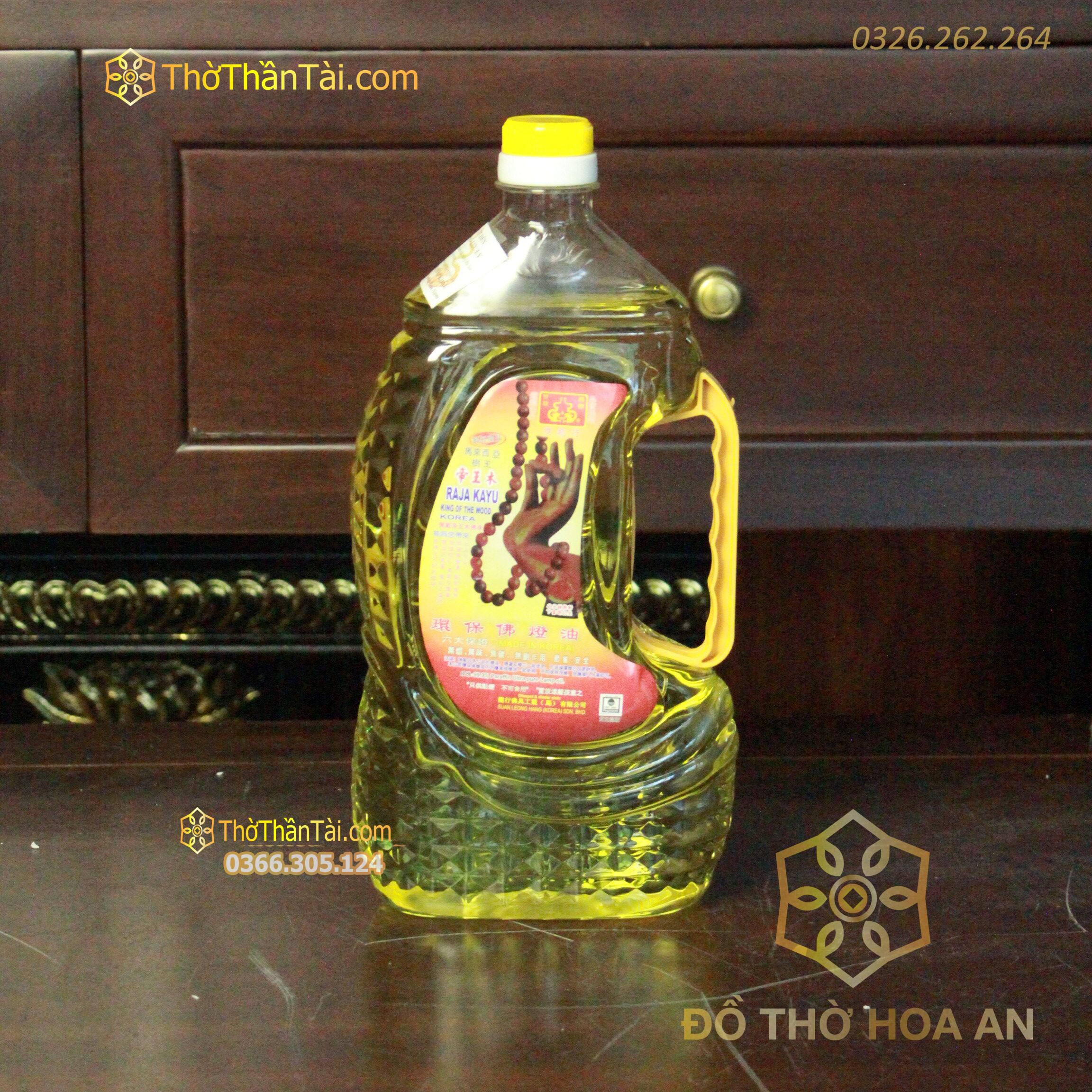 Dầu Thắp Đèn Lưu Ly Bàn Tay Phật - 1kg/chai